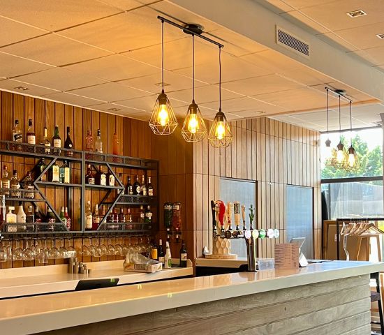 The clubhouse bar and lounge